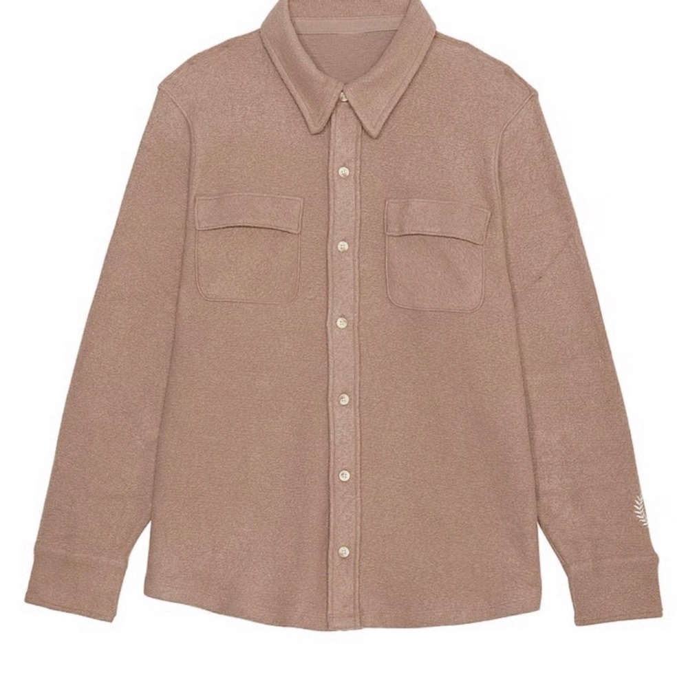 victoria secret (pink) tan / beige teddy shacket